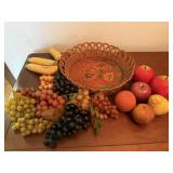 Fruit basket, artificial fruit included