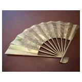 Brass Asian hand fan