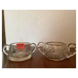 Crystal sugar dishes (2)