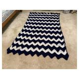 Black & white chevron afghan