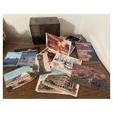 Card box of postcards