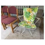 Wire patio arm chair