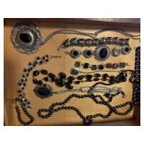 Classic black costume jewelry collection