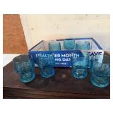 Teal vintage drinkware