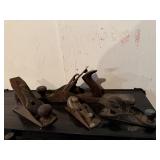 Assorted hand planes,rusty as shown