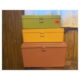 Vintage sewing boxes (3),