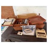 Toolbox, garage door openers, hardware, contents