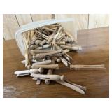 Wooden clothespins
