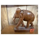 Wooden elephant sculpture