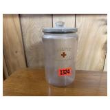 Glass antiseptic jar