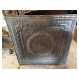Embossed metal ceiling tile