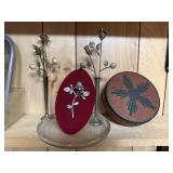 Metal rose decor, tin