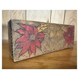Antique glove box, beaded collars