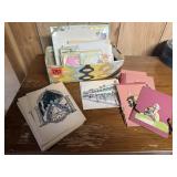 Coloring cards, handmade, vintage cards,