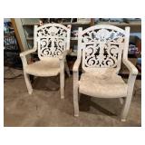 Plastic patio chairs (2)