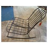 Wire rocking patio chair