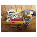 Electric scissors, sewing machine oil,