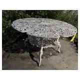 Cast iron patio table