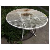 Metal patio table