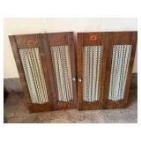 Fabric covered shutters (2 pairs)