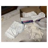 Box of table linens, napkins
