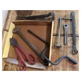 Pry bars, wrench, tin snips