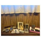 Black & white photographs, negatives, frames,