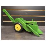 John Deere tractor with mounted corn picker