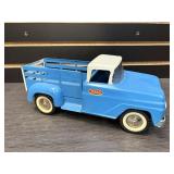 Blue Tonka truck with livestock bed