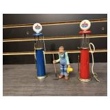Standard Oil Fuel Pumps and Figurine