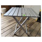 Metal folding patio table