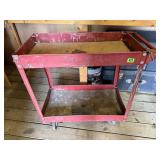 Industrial rolling cart, contents included