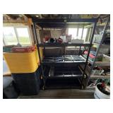 Plastic shelving unit, no contents included