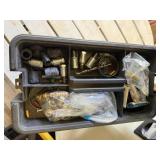 Caddy of vacuum tools, connectors, tubing