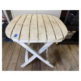Plastic folding patio table
