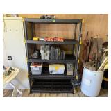 Plastic shelving, no contents included