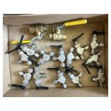 Box of toggle, brass valves