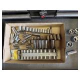 New socket set, assorted sockets, tool organizers