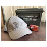 Field dry box, ball cap, 22 caliber ammunition
