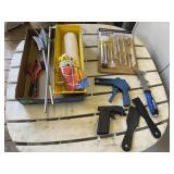 Drywall stirs, wire brushes, putty knives, cup