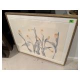Tulip artwork matted & framed print