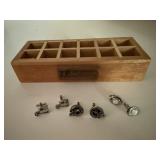 Cuff links, organizer included