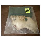 Antique fabric lady face