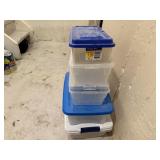 Assorted storage totes (5)