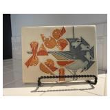 Motawi Tileworks bluejay art tile