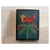 Motawi Tileworks lovebirds art tile