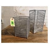 Wire candle lanterns (2)