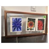 Floral photograph framed collage
