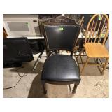 Black vinyl chair