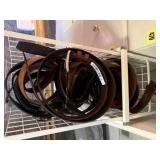 Leather belts, some new with tags